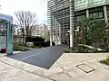 Office tower entrance