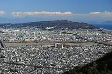 日本平と安倍川。(2016年12月10日)