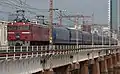 「日本海」を牽引するEF81 106（2013年1月 大阪駅 - 新大阪駅間）