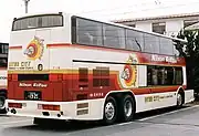 リアのテールランプがバンパーに移動した例（日本交通の高速バス仕様車）