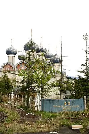 閉園後の新潟ロシア村 中央の建物がスーズダリ教会（2013年5月撮影）