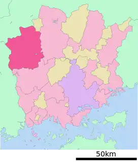 新見市位置図