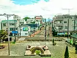 東口駅前風景(2018年9月 アーケード撤去後)