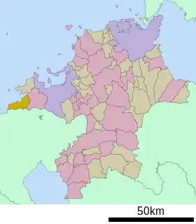 二丈町位置図