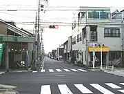 p. 25 二階町通り、この奥に主人公の実家があると思われる。右の時計店は現在は廃業している。