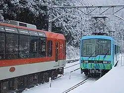 列車の行き違い(2002年1月)