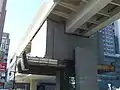 日暮里・舎人ライナー日暮里駅の建設工事の様子（2007年2月26日）