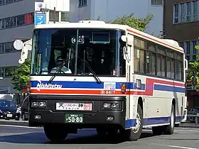 急行便の専用塗装。赤間（急行）福岡線の車両