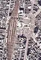 西鹿児島駅付近の航空写真。国土交通省 国土地理院 地図・空中写真閲覧サービスの空中写真を基に作成(1974年)