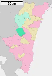 西米良村位置図