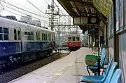 高架化前の大阪方面ホーム（1990年）