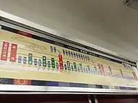 「水都」の車内停車駅案内の図