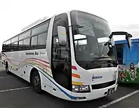 2018年12月17日より「ひのくに号」で運行されている西鉄の新塗装車「HARMONY」将来的に西鉄の昼行高速バス用車両全車をこの塗装に変更予定