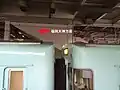 福岡天神方面にのみ取り付けられている西鉄電車の列車無線アンテナ(写真内赤丸の箇所)。写真の車両は5000形。
