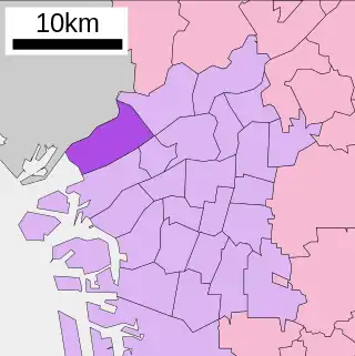 西淀川区位置図