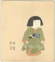 「人形十二題　三ツ折人形　立姿」昭和21年（1946年）