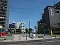 新渡戸稲造記念公園。木造校舎の建っていた場所が、跡地として整備された。札幌市中央区、豊平橋の近く。