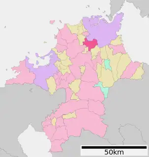 直方市位置図