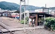 海南駅への連絡通路（1992年8月）