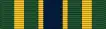 Width-44 green ribbon with central width-8 flag blue stripe flanked by a pair of width-2 yellow stripes. At distance 6 from the edges are a pair of width-4 yellow stripes.