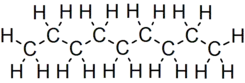 Skeletal formula of nonane with all implicit carbons shown, and all explicit hydrogens added{{{画像alt1}}}