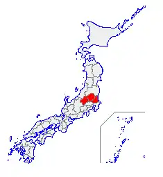 北関東の位置