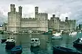 Largely intact portion of Caernarfon, as seen from the sea
