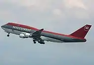 ノースウエスト航空のボーイング747-400