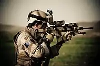 アフガニスタンでHK416Nを使用するノルウェー軍兵士