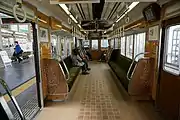 7250号車の車内（2018年3月）