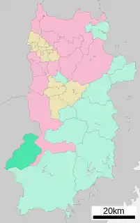野迫川村位置図