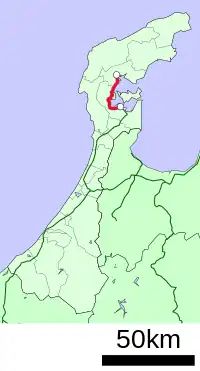 のと鉄道七尾線路線図