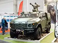 ステューフナ-Pの2連装ランチャーモジュール「アミュレット」を装備したノバトール軽装甲車。