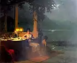 Moonlight on Annecy's lake