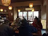 「大井 布恒更科」の店内（2016年3月8日撮影）