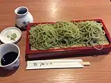 「変わりそば 桜の葉切りそば」（2016年3月8日撮影）