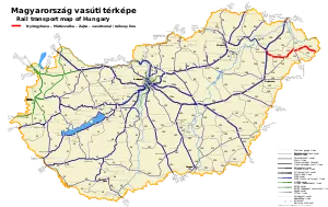 ニーレジハーザ - マーテーサルカ - ザイタ線の路線図