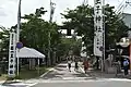 公道より参道を見る（2018年7月22日撮影）