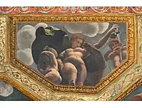 水を注ぐニンフとプエル・ミンゲンス（1526年-1528年、マントヴァのパラッツォ・デル・テ）