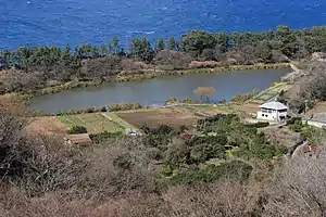 明神池、2020年2月18日撮影