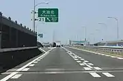 外回りの本線流出部