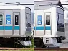 3次車以降(右)からはスカート形状が2次車まで(左)の形状から変更された