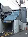 北口仮設駅舎（2006年12月21日）