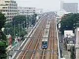 成城学園前付近の複々線区間（2009年6月13日）
