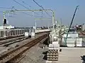 上流側は共用、下流側は工事中（2007年11月、登戸駅から）