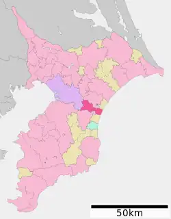 大網白里市位置図