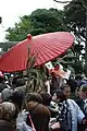 秋季神事有賀祭での有賀神社ご神体（虫切り神事）