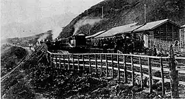 開業当初の姨捨駅（1900年11月）