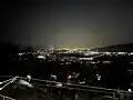 ホームより望む長野盆地の夜景