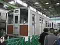 大阪市交通局森之宮車両管理事務所に静態保存されている、60系の原形を保つ非冷房車の6014号車（2008年3月23日 なつかし車両まつりin森之宮にて）